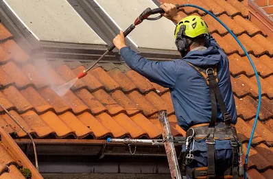Démoussage et hydrofuge de toiture à Crans